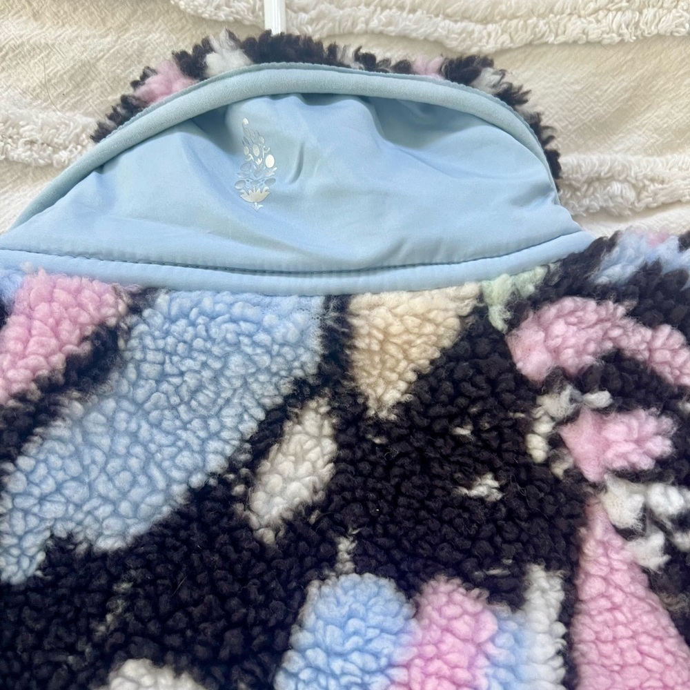Free People Movement Hit The Slopes Printed Fleece Jacket Butterfly Print - Picture 10 of 10